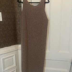 Zara Brown Halter Sheath Midi Dress